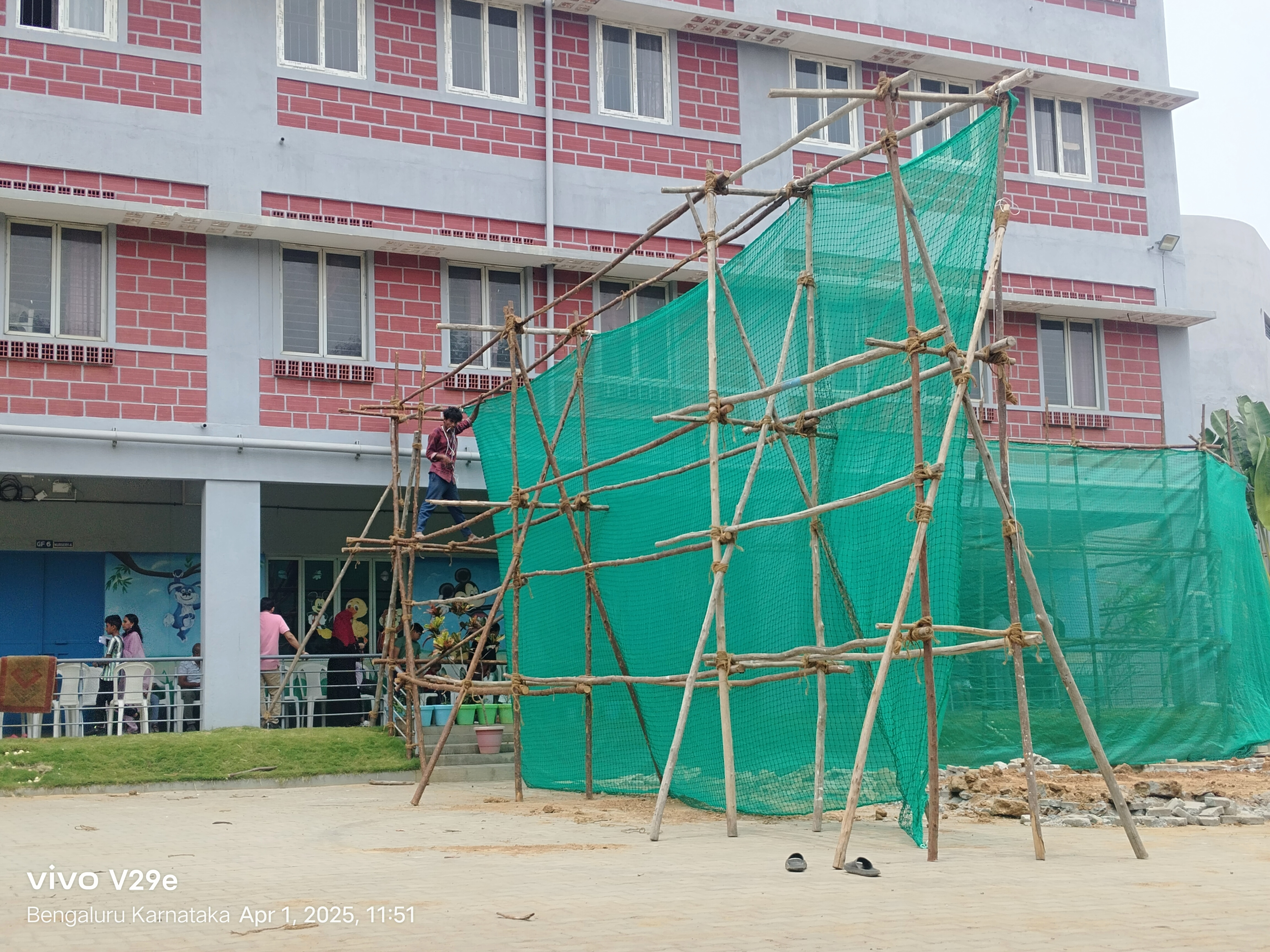 Construction safety nets Bengaluru by Saravana Safety Nets